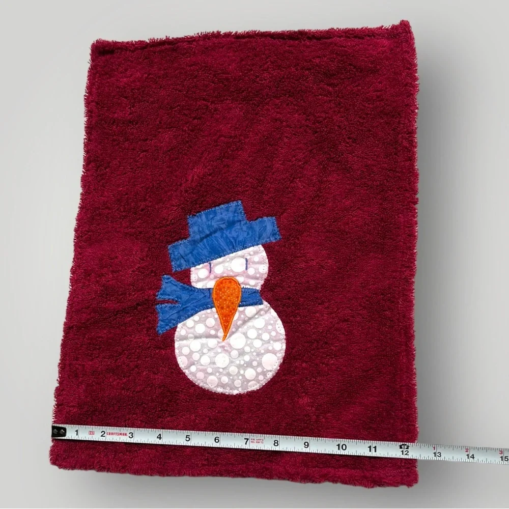 Lot/2 𝑯𝒂𝒏𝒅𝒎𝒂𝒅𝒆 Christmas Snowman Hand Towels 🎁